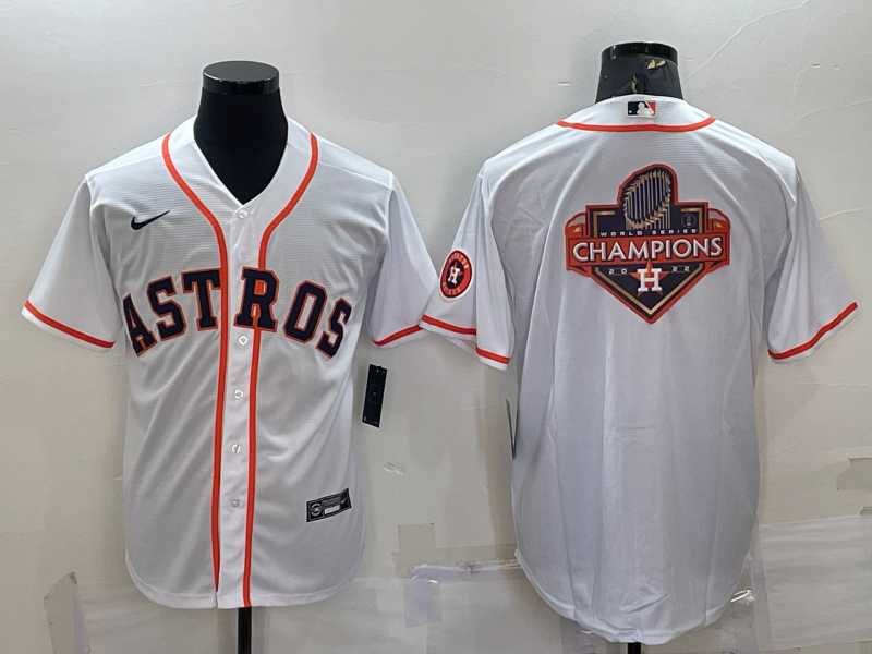 Men%27s Houston Astros White Champions Big Logo With Patch Stitched MLB Cool Base Nike Jersey->new orleans pelicans->NBA Jersey